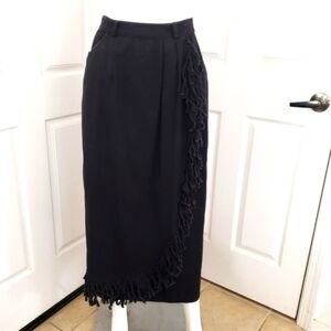Vintage Western Black Maxi Skirt , size 9/10